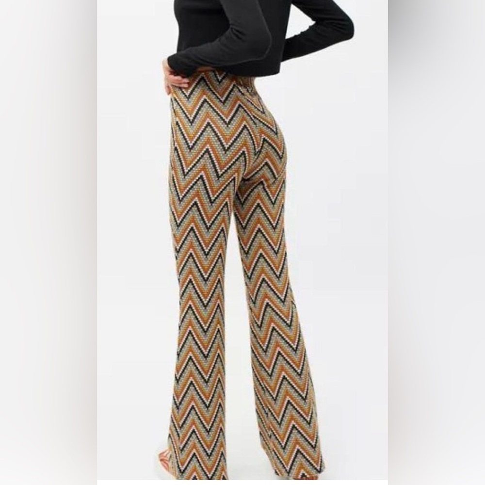 Urban Outfitters Archive Chevron Print Flare Wide Leg Pants Size M